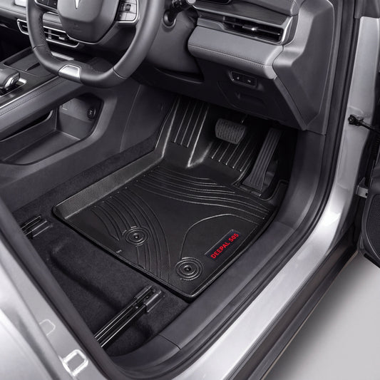 Haseen Deepal S05 9D TPE car floor mats installed – black waterproof REEV SUV mats, Pakistan