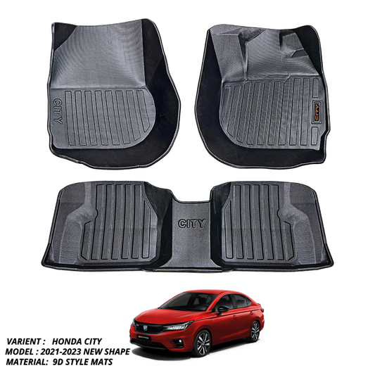 HONDA CITY 2021-2024 LUXURY 9D PLASTIC FLOOR MAT