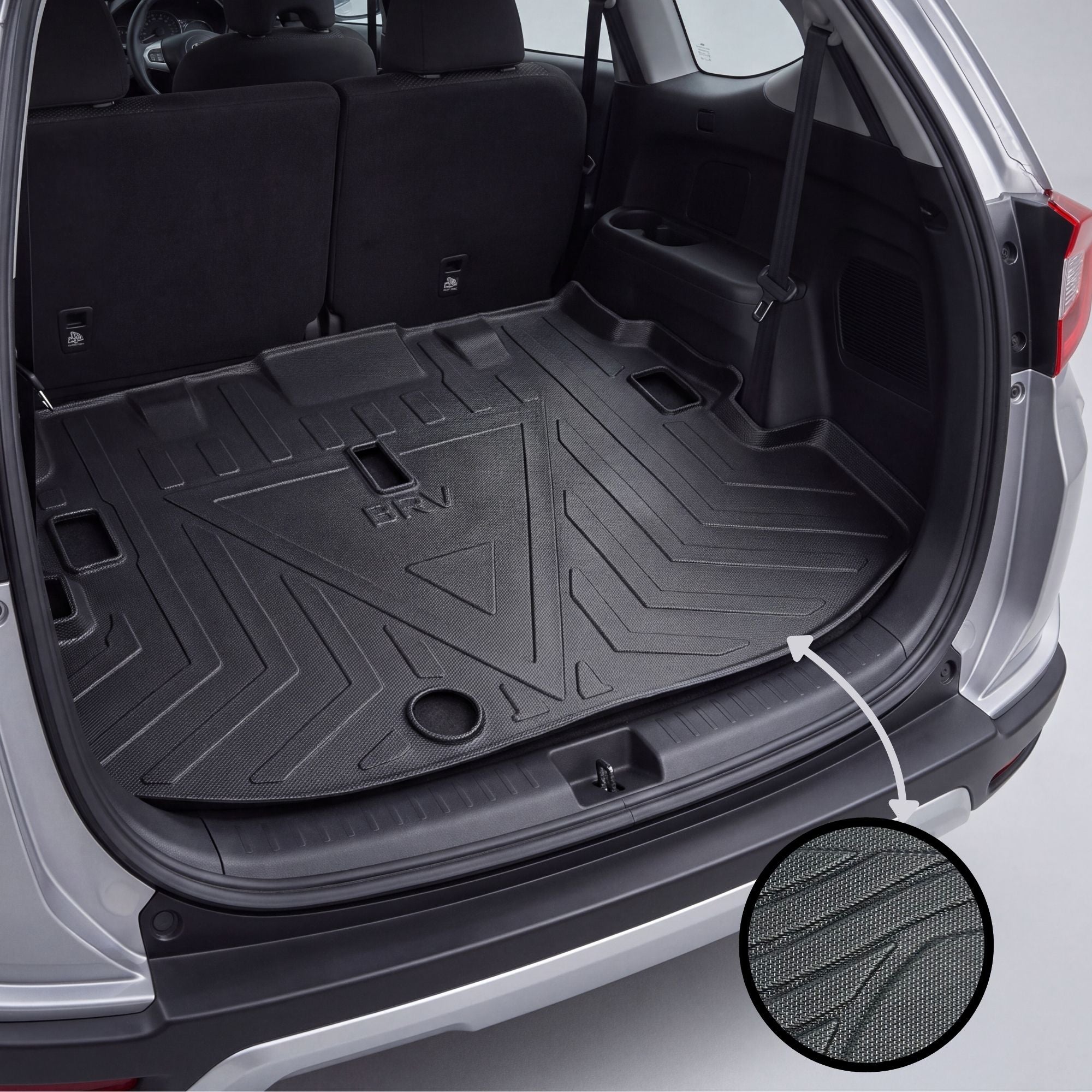 Honda BR-V 2016-2026 TPE Trunk Mat – Diggi Tray Boot Liner, Custom Fit Waterproof | Haseen