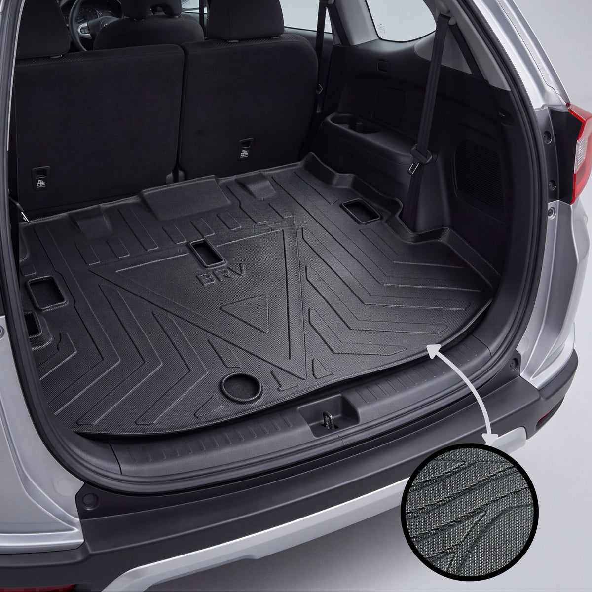 Honda BR-V 2016-2026 TPE Trunk Mat – Diggi Tray Boot Liner, Custom Fit Waterproof | Haseen