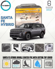 Hyundai Santa Fe Hybrid front exterior view SUV
White Hyundai Santa Fe Hybrid parked outdoors
Hyundai Santa Fe Hybrid luxury family SUV side profile
2026 Hyundai Santa Fe Hybrid premium SUV design
Hyundai Santa Fe Hybrid LED headlights close-up detail
Rear view of Hyundai Santa Fe Hybrid hybrid SUV
Hyundai Santa Fe Hybrid interior dashboard and infotainment
Hyundai Santa Fe Hybrid leather seats premium cabin
Hyundai Santa Fe Hybrid panoramic sunroof interior view
Hyundai Santa Fe Hybrid alloy wheels close-u