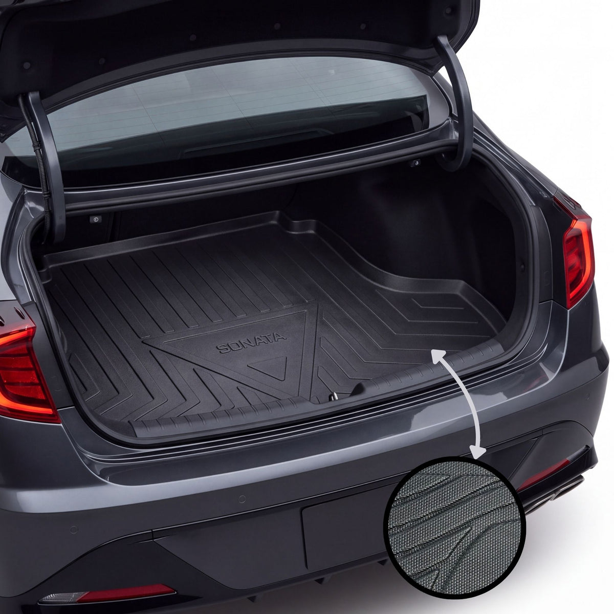 Hyundai Sonata N Line 2025-2026 TPE Trunk Mat – Diggi Tray Boot Liner, Custom Fit Waterproof | Haseen