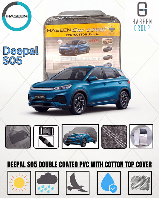 Deepal S05 Car Top Cover – Waterproof PVC + Cotton, Dustproof Scratchproof Electric EV | Haseen Spark