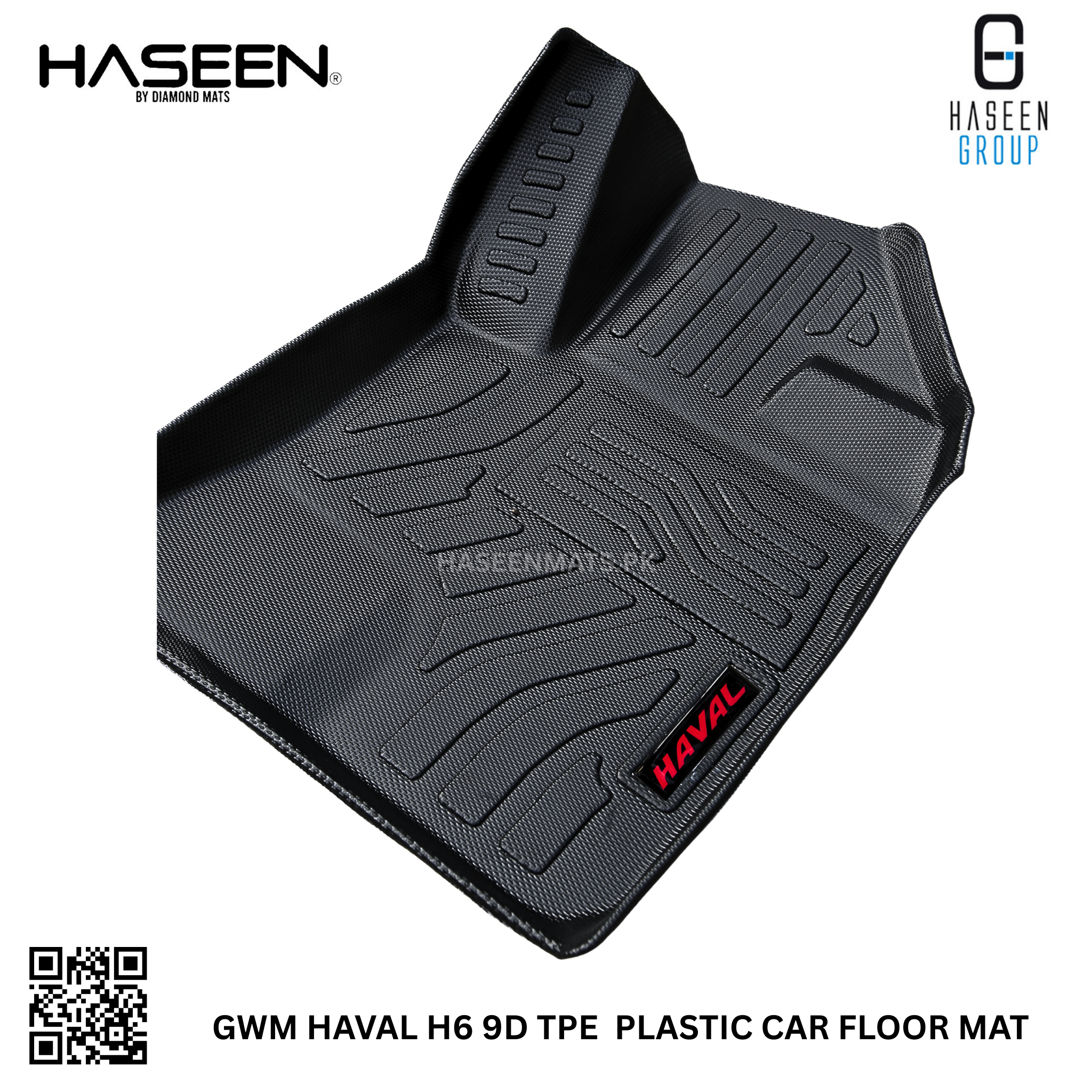 Custom-fit Haval H6 9D TPE floor mats for 2021, 2022, 2023, 2024, and 2025 models.