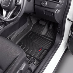 Haseen Honda BR-V 9D TPE car floor mats installed – black custom fit waterproof mats, Pakistan
