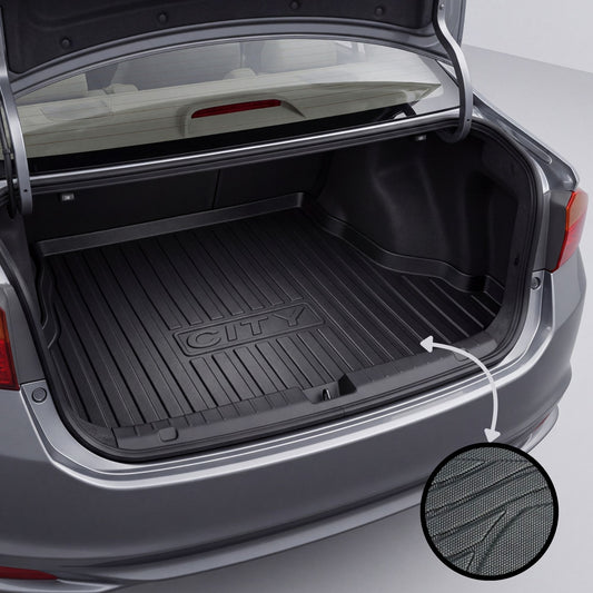 Honda City 2009-2020 TPE Trunk Mat – Diggi Tray Boot Liner, Custom Fit Waterproof | Haseen