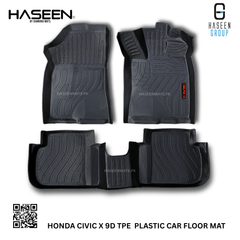 Premium 9D TPE Honda Civic X floor mat set – complete interior coverage