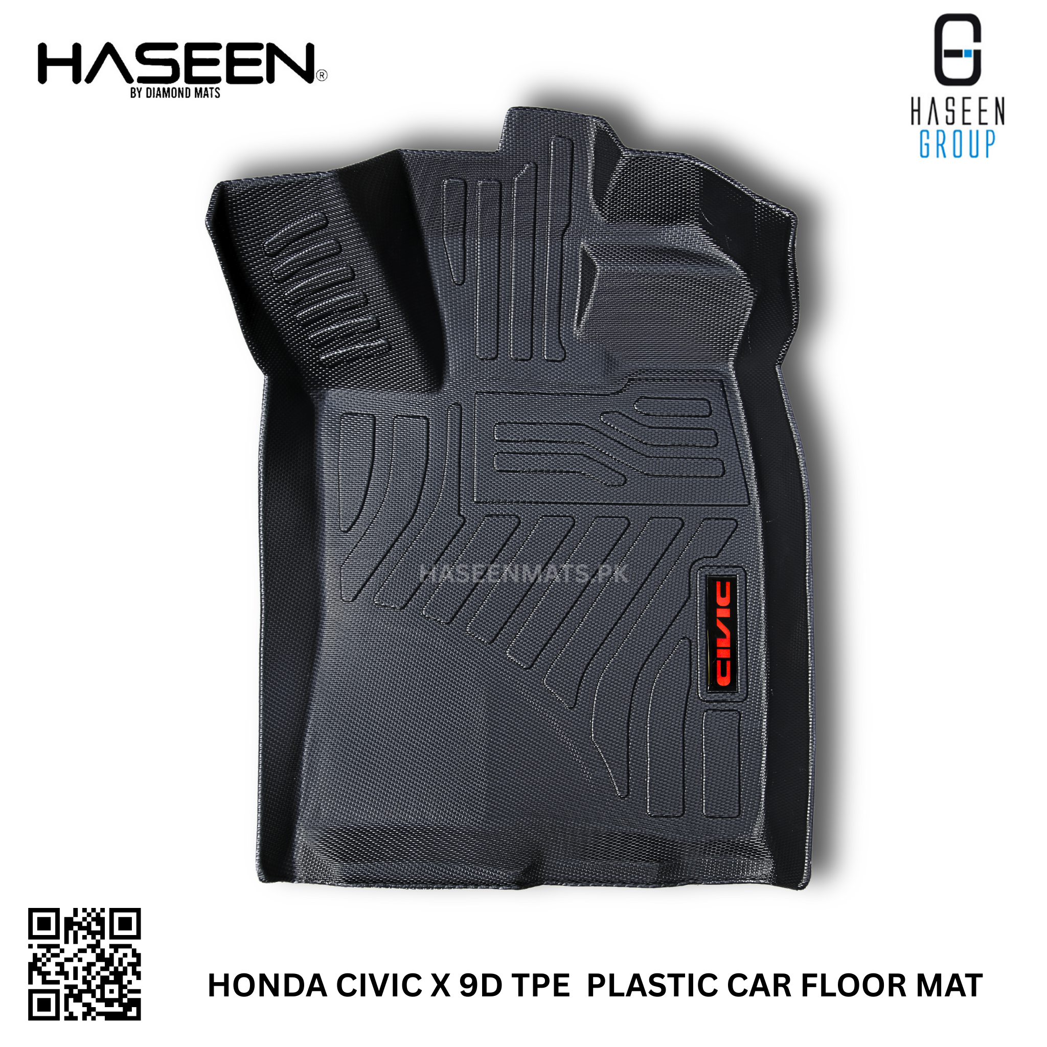 Honda Civic X waterproof luxury 9D TPE mats – easy to clean and anti-slip
