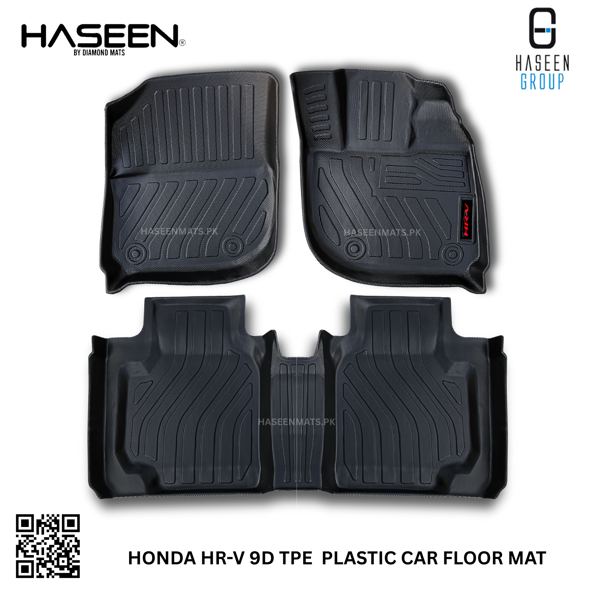 Honda HR-V VTi, VTi-S, and RS variants 9D TPE luxury mats, perfect fit and easy maintenance.