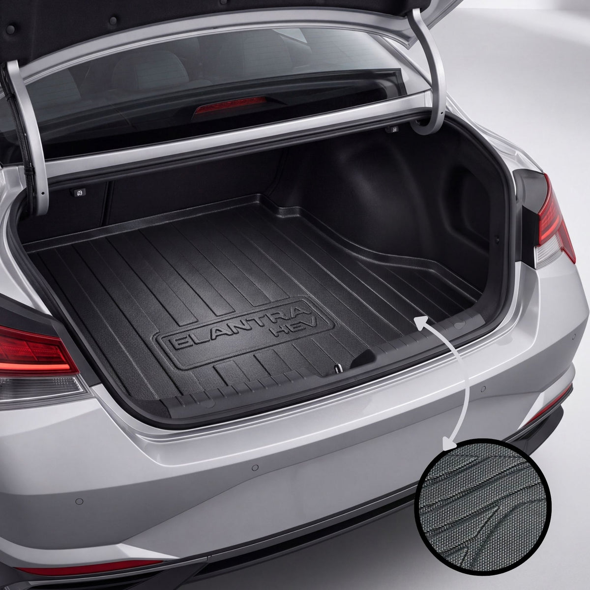 Hyundai Elantra Hybrid N Line 2025-Present TPE Trunk Mat – Diggi Tray Boot Liner, Custom Fit Waterproof | Haseen
