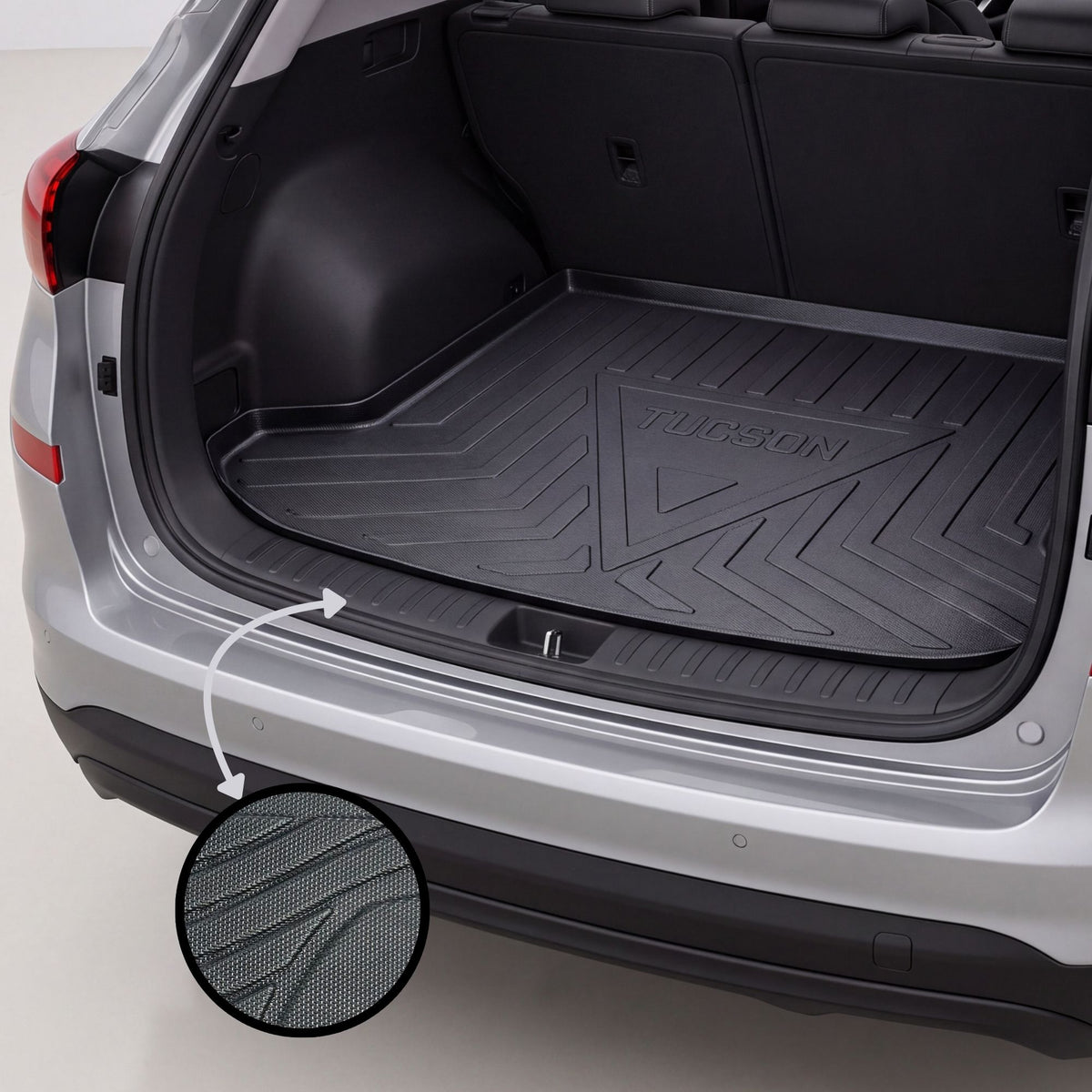 Hyundai Tucson 2019-2024 TPE Trunk Mat – Diggi Tray Boot Liner, Custom Fit Waterproof | Haseen
