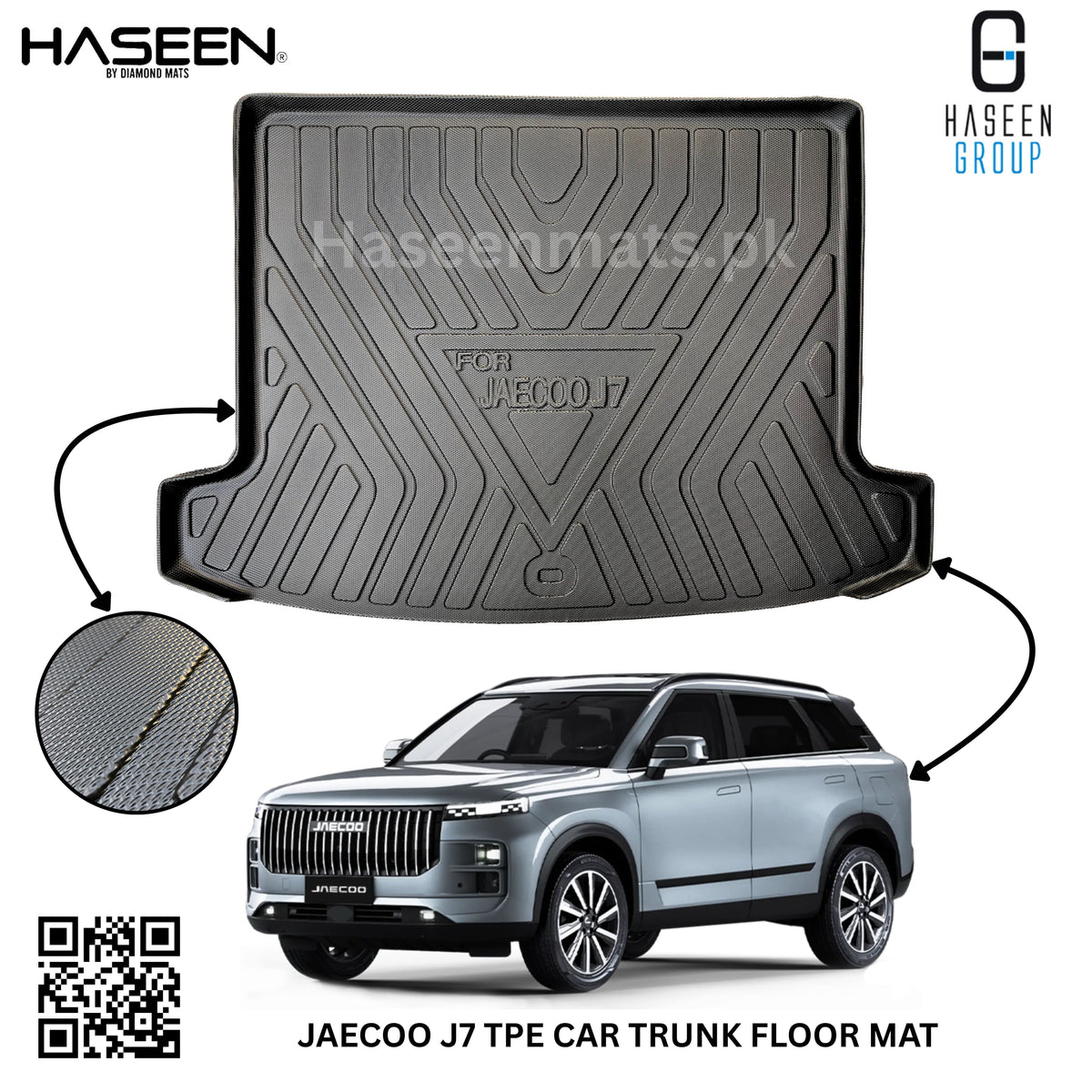 JAECOO J7 NEW TPE PLASTIC TRUNK FLOOR MAT