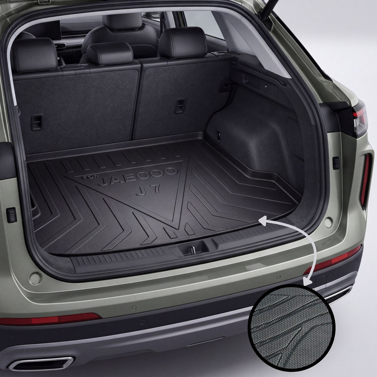 Jaecoo J7 TPE Trunk Mat – Diggi Tray Boot Liner, Custom Fit Waterproof | Haseen