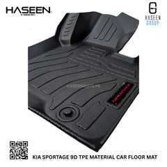 Heavy-duty Kia Sportage 9D TPE mats, 4th generation, all-weather, odorless and easy to clean.