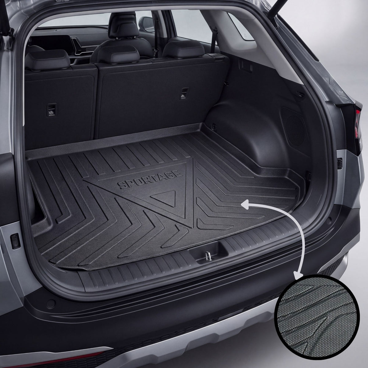 Kia Sportage L PHEV 2025-2026 TPE Trunk Mat – Diggi Tray Boot Liner, Custom Fit Waterproof | Haseen