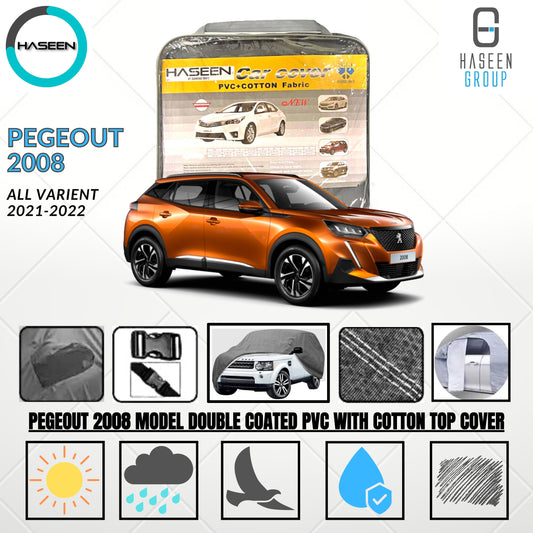 PEUGEOT 2008 DOUBLE COAT PVC WITH COTTON CAR COVER