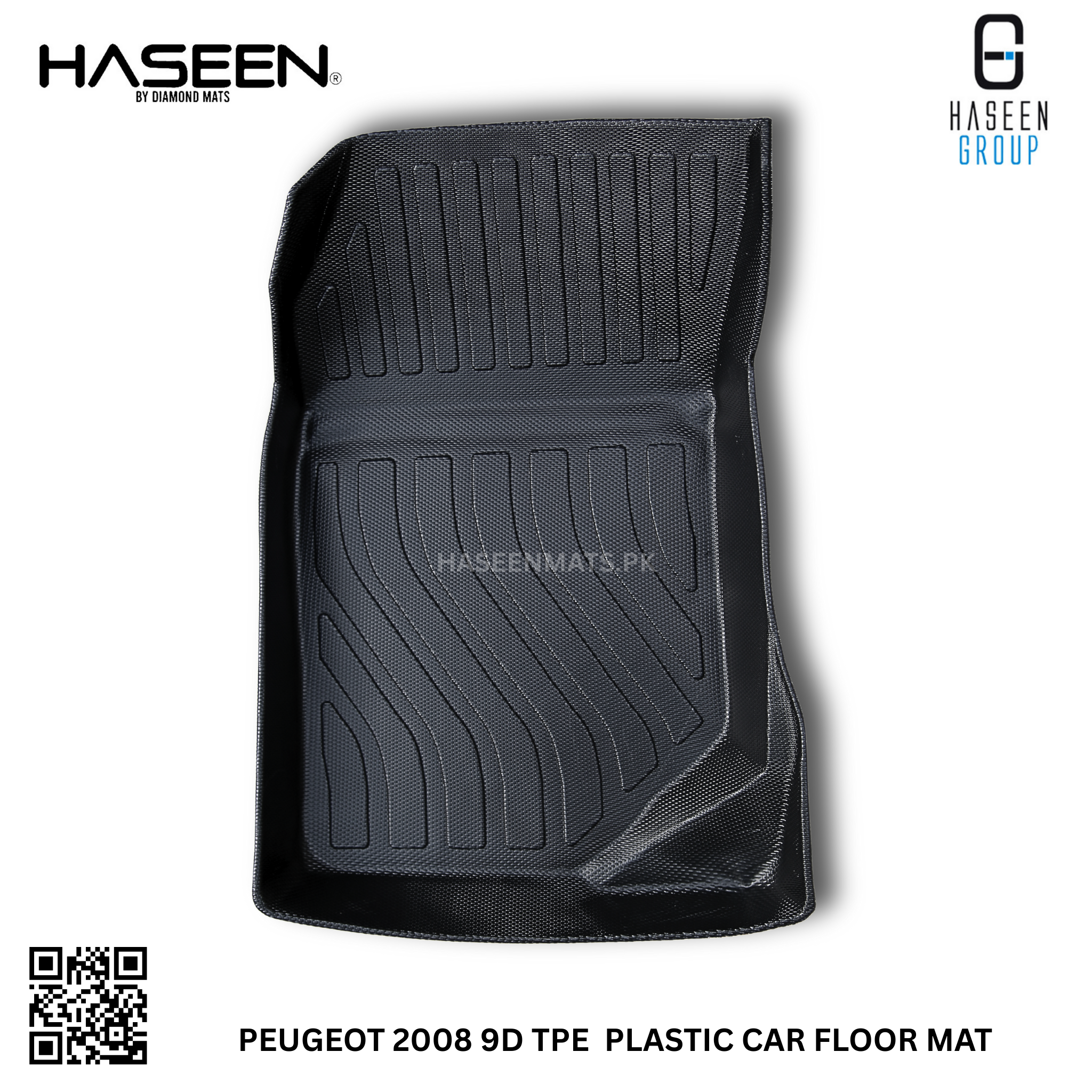 Premium 9D TPE Peugeot 2008 floor mat set – complete interior coverage