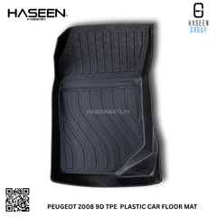 Premium 9D TPE Peugeot 2008 floor mat set – complete interior coverage