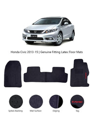 HONDA CIVIC 2013-2015 REBIRTH LATEX RUBBER CAR FLOOR MAT