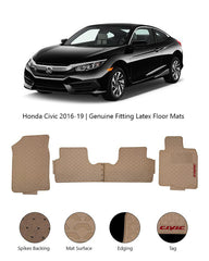 HONDA CIVIC X 2016-2021 LATEX RUBBER CAR FLOOR MAT