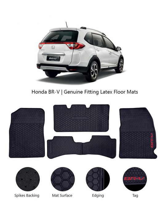 HONDA BR - V 2016 - PRESENT LATEX RUBBER CAR FLOOR MAT - haseenmats.pk