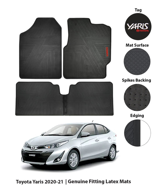 TOYOTA YARIS 2021-PRESENT RUBBER LATEX CAR FLOOR MAT