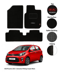 KIA PICANTO 2019-PRESENT EXECUTIVE CARPET CAR FLOOR MAT