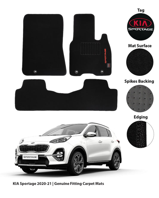 KIA SPORTAGE 2020-PRESENT SIDE LOGO CARPET CAR FLOOR MAT