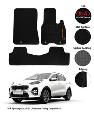 KIA SPORTAGE 2020-PRESENT SIDE LOGO CARPET CAR FLOOR MAT