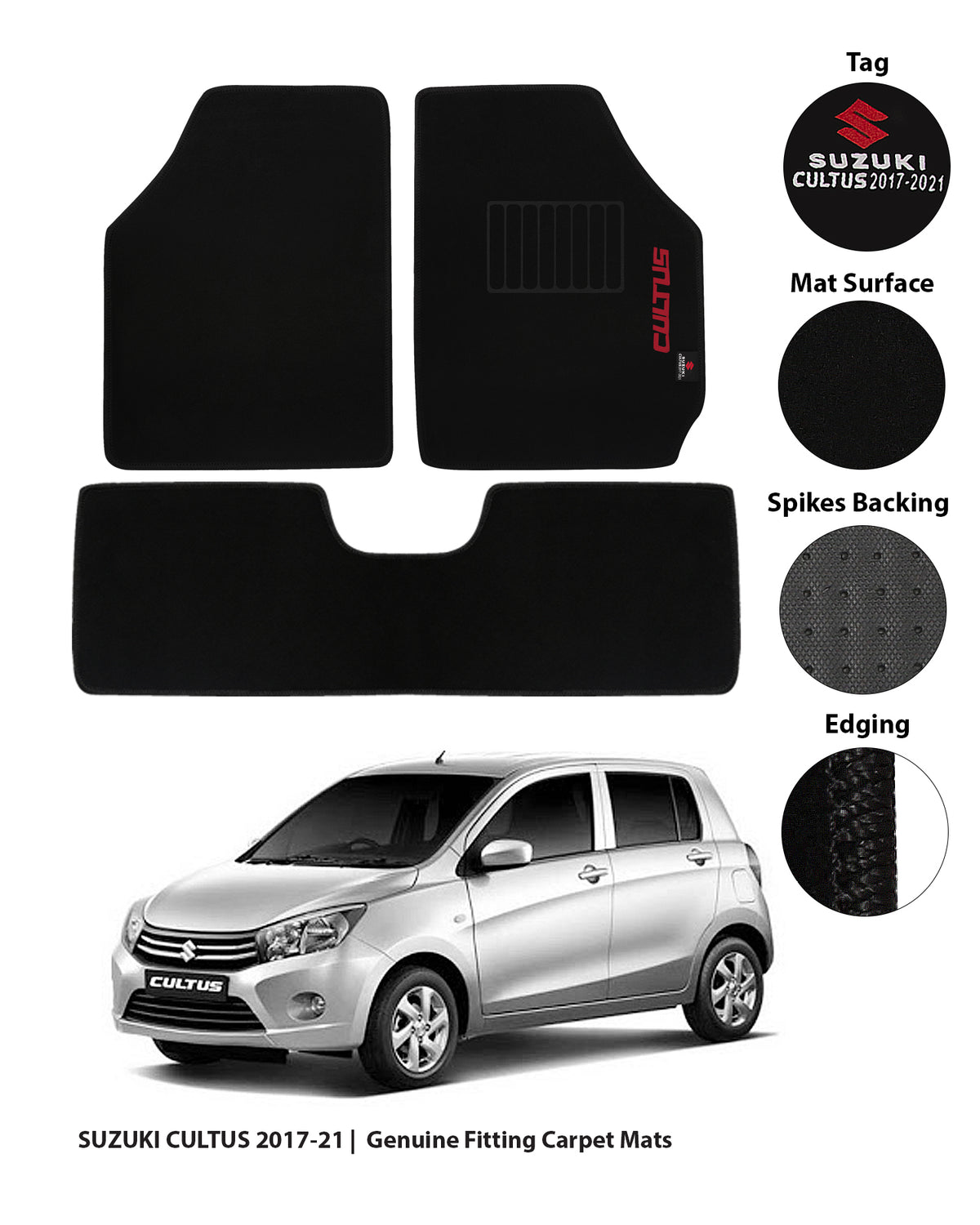 SUZUKI CULTUS 2017-PRESENT EXECUTIVE CARPET CAR FLOOR MAT