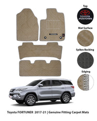 TOYOTA FORTUNER 2014-PRESENT PREMIUM CARPET CAR FLOOR MAT