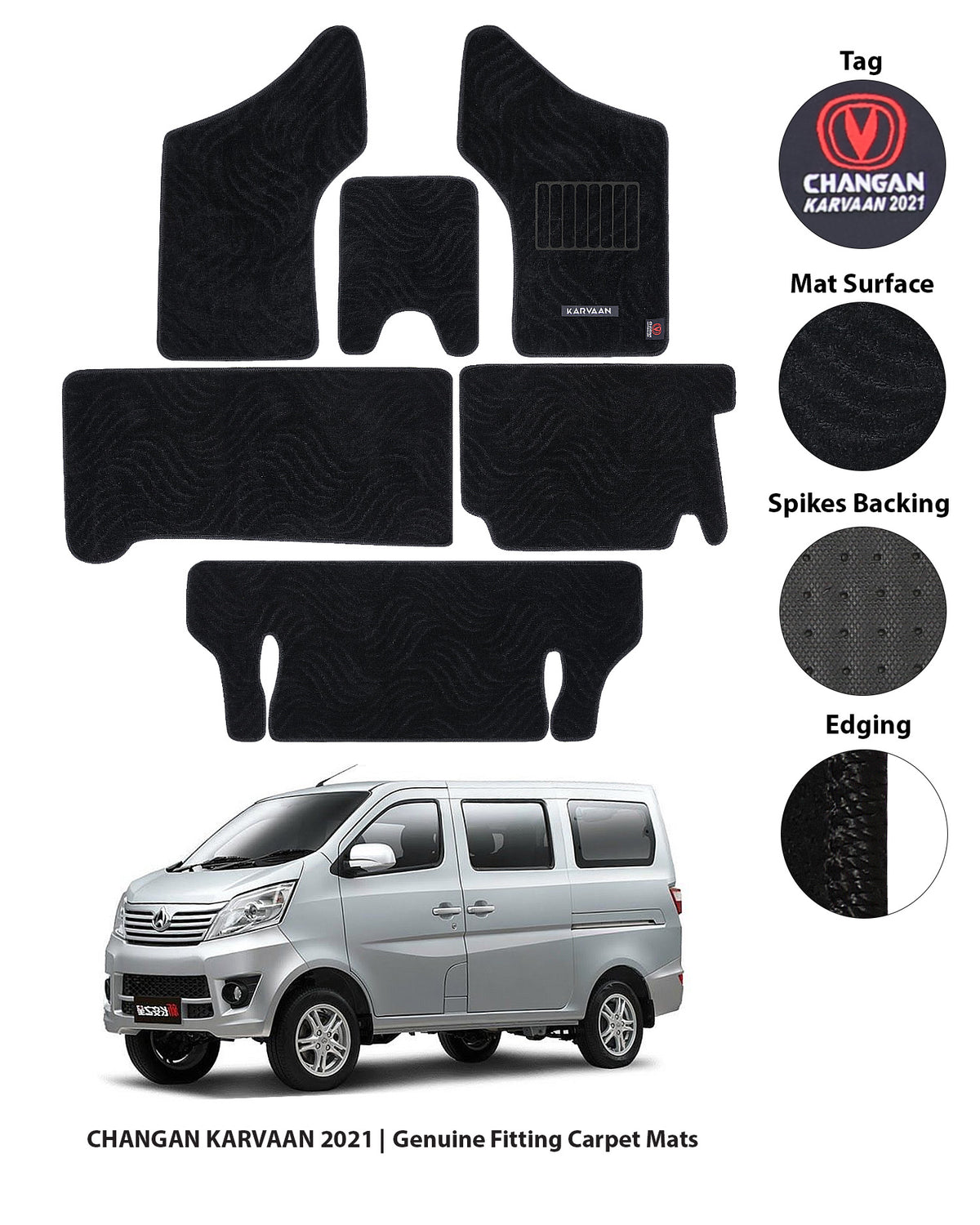 CHANGAN KARVAAN 2021-2024 PREMIUM CARPET CAR FLOOR MAT