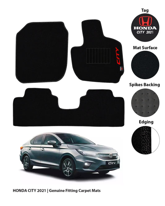 HONDA CITY 2021-2024 EXECUTIVE SIDE LOGO CARPET CAR FLOOR MAT