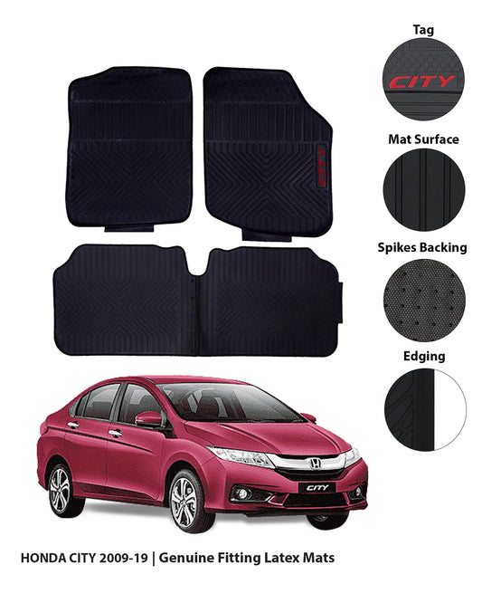 HONDA CITY 2009-2020 LATEX RUBBER CAR FLOOR MAT