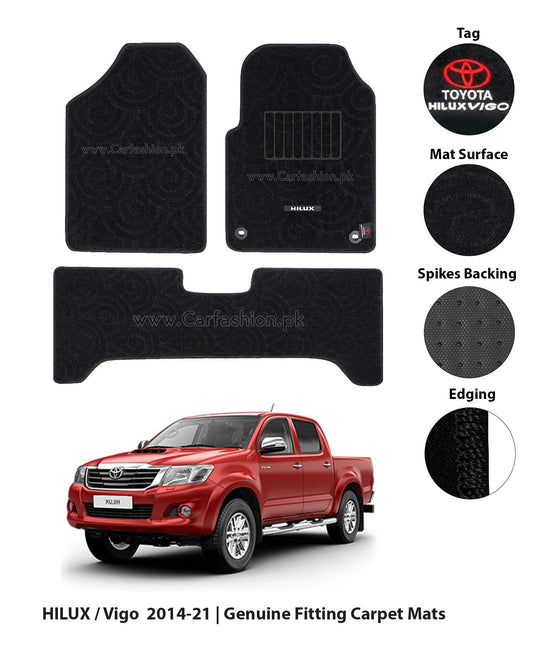 TOYOTA HILUX VIGO 2014-2021 PREMIUM CARPET CAR FLOOR MAT