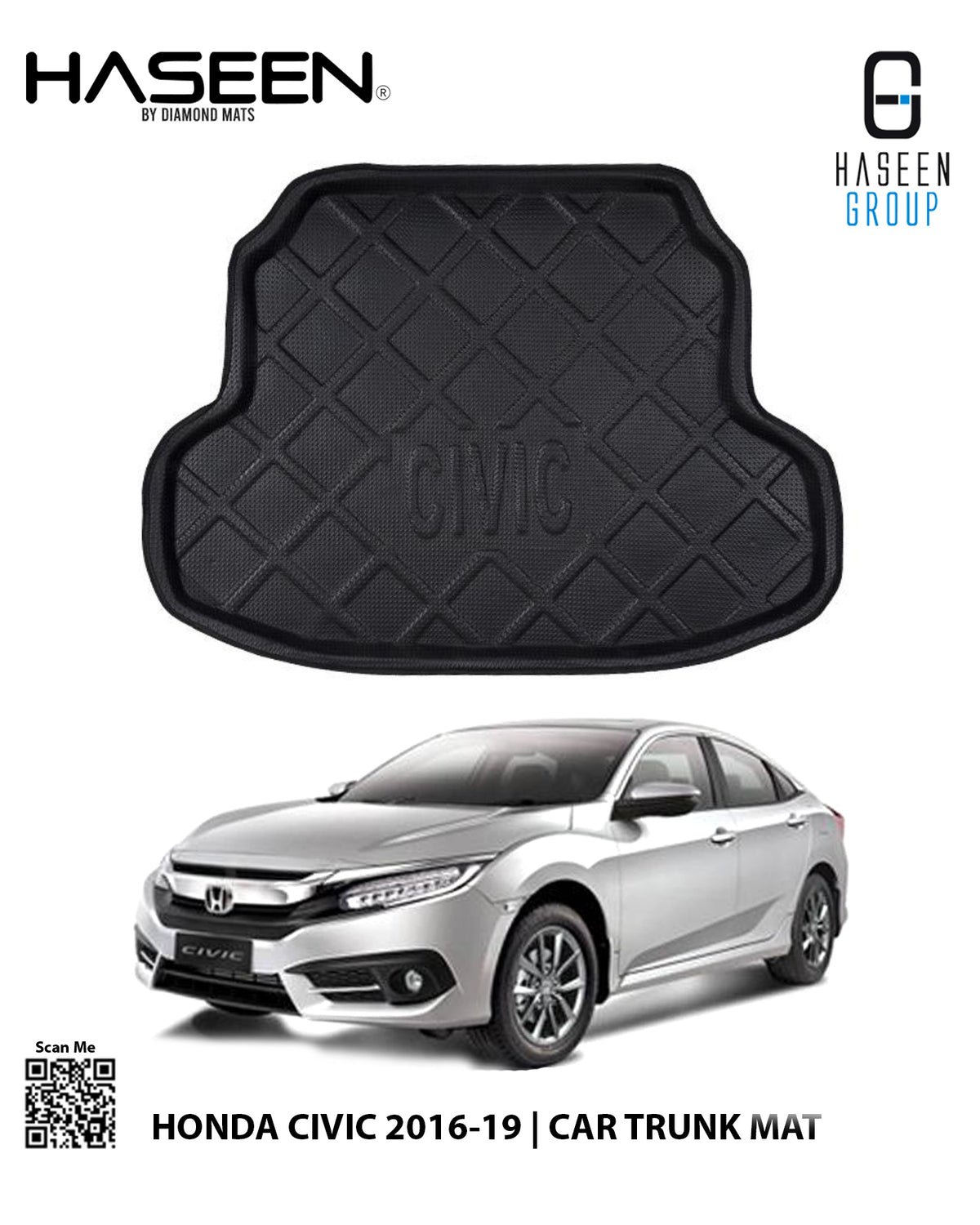 HONDA CIVIC X 2016-2021 CAR EVA TRUNK MAT