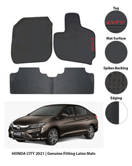 HONDA CITY 2021-2024 LATEX RUBBER CAR FLOOR MAT