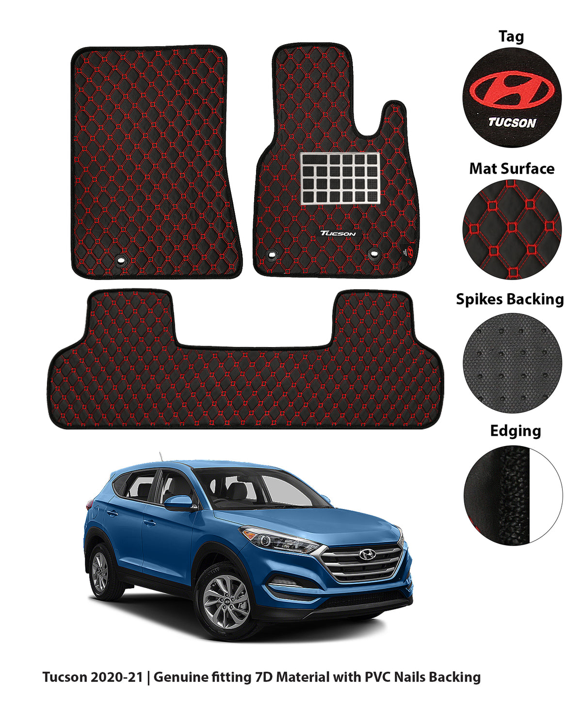 HYUNDAI TUCSON 2019-PRESENT 7D LUXURY CAR FLOOR MAT