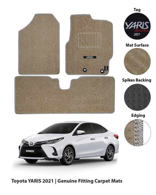 TOYOTA YARIS 2021-PRESENT PREMIUM CARPET CAR FLOOR MAT