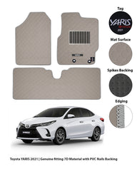 TOYOTA YARIS 2021-PRESENT 7D LUXURY CAR FLOOR MAT