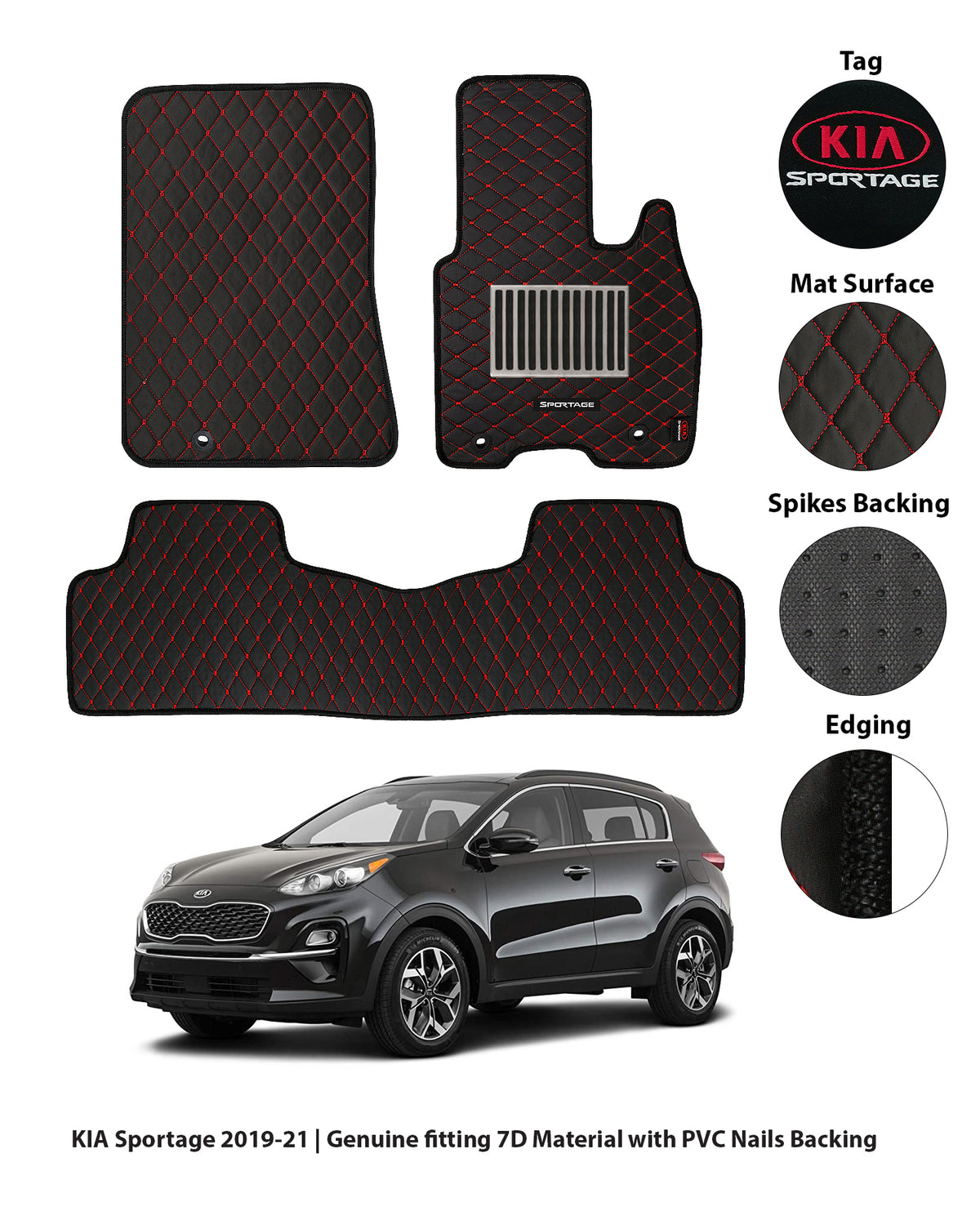 KIA SPORTAGE 2020-PRESENT 7D LUXURY CAR FLOOR MAT