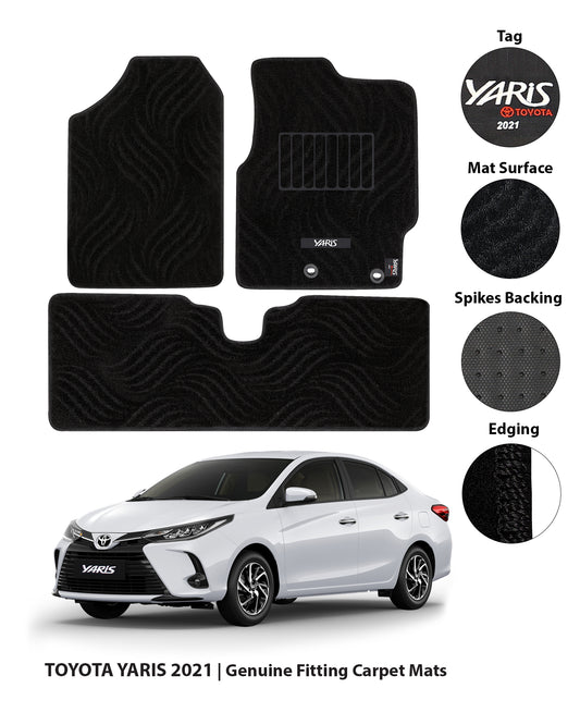 TOYOTA YARIS 2021-PRESENT PREMIUM CARPET CAR FLOOR MAT