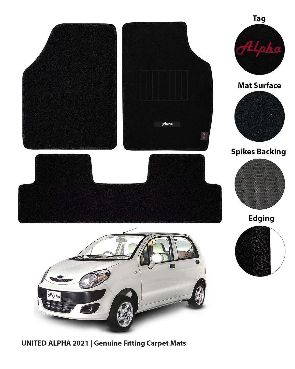 UNITED ALPHA 2021-PRESENT EXECUTIVE CAR FLOOR MAT