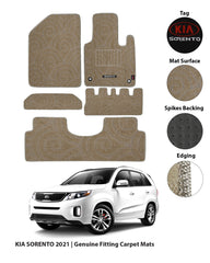 KIA SORENTO 2021-PRESENT PREMIUM CARPET CAR FLOOR MAT