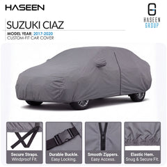 Suzuki Ciaz 2014-Present Car Top Cover – Waterproof PVC + Cotton, Dustproof Scratchproof | Haseen Spark
