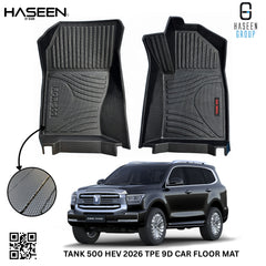 HAVAL TANK 500 HEV 7 Seater 2026 9D TPE Floor Mats – Custom Fit Full Coverage Waterproof SUV | Haseen