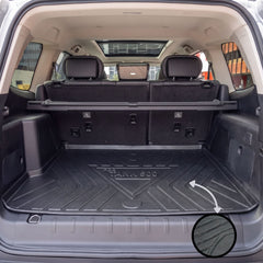 Black custom-fit trunk mat installed in the boot of a Tank 500 PHEV 5 Seater