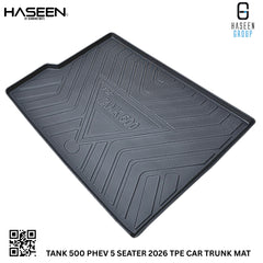 Raised side edges of Tank 500 PHEV boot mat fitted around the wheel arches
