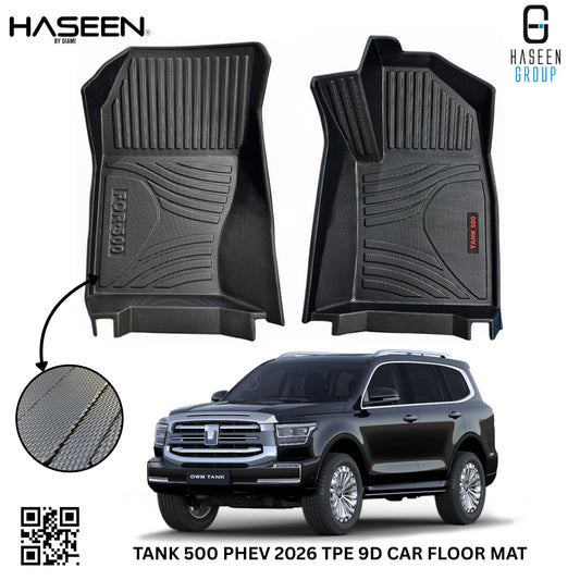 HAVAL TANK 500 PHEV 2026 9D TPE Floor Mats – Custom Fit Full Coverage Waterproof 5 Seater SUV | Haseen