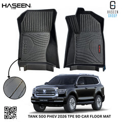 TANK 500 PHEV 2026 9D TPE Floor Mats – Custom Fit Full Coverage Waterproof 5 Seater SUV | Haseen